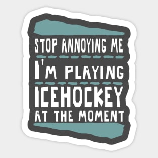 Ice Hockey Body Check Puck Gift Idea Friends Sticker